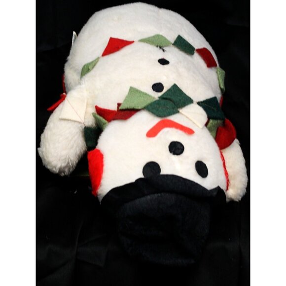 Vtg Rare Parisi Creations 24" Plush Snowman Christmas Holiday Decor Black Hat - Picture 9 of 12